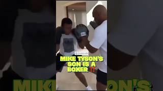 MIKE TYSON’S SON IS A BOXER ⁉️ miketyson joerogan boxing gym shorts youtubeshorts