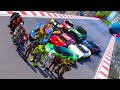 Relay race challenge SpiderMan Hulk GTA V mods Superhero Cars Deadpool Sssassin's Transformers Groot