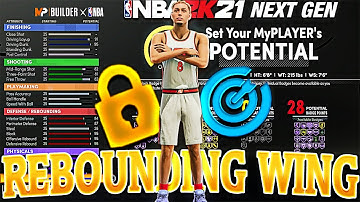 THE *NEXT GEN* REBOUNDING WING BUILD IS BACK AND OP ON NBA 2K21! BEST REBOUNDING WING BUILD