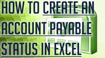 [Free Excel Tutorial] HOW TO CREATE AN ACCOUNTS  PAYABLE STATUS SUMMARY IN EXCEL - Full HD