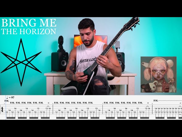 Bring Me The Horizon - Top 10 staTues tHat CriEd bloOd Guitar Cover with On Screen Tabs class=