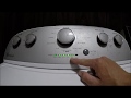 Whirlpool WTW5000DW0 Automatic Test Mode. How to run automatic test mode on the washer.