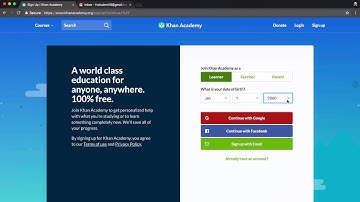 Creating a Student Account on Khan Academy