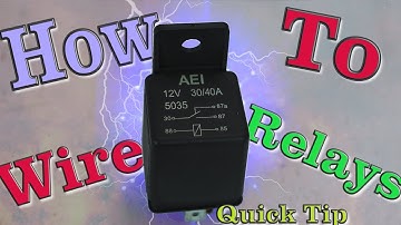 How To Wire A Relay - Quick Tip