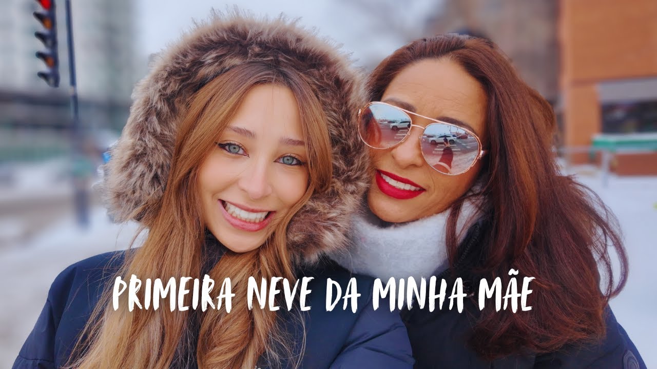 VLOG: Primeiro Natal da minha mãe na NEVE | Reação ao Canadá 🇨🇦