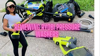 RYOBI 18v 320 psi, 1600 psi, &amp; 1900 psi PRESSURE WASHER REVIEW