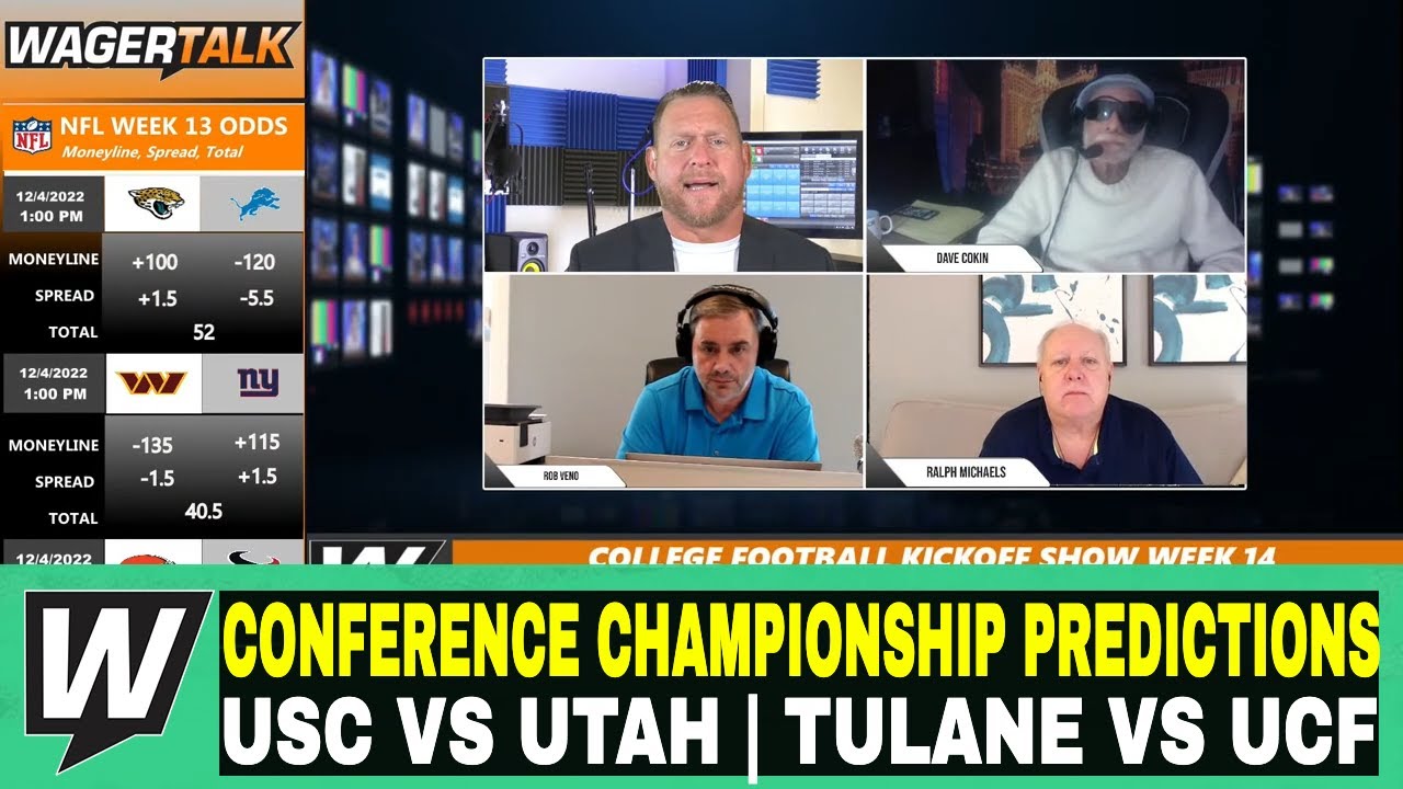 Happy Hour CFB Kickoff Show | Conference Championship Predictions | USC vs Utah | Tulane vs UCF