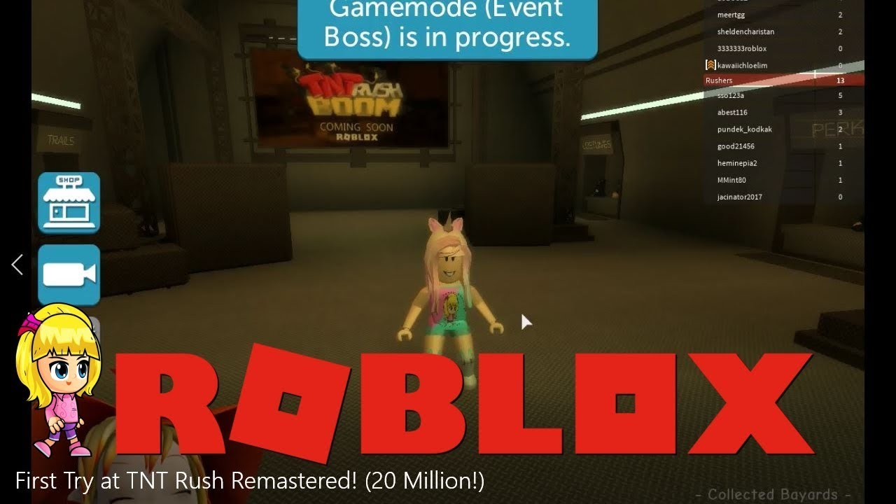 Chloe Tuber Roblox Tnt Rush Remastered Gameplay First Try - tnt roblox