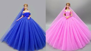 Barbie Doll Makeover Transformation ~ DIY Miniature Ideas for Barbie ~ Wig, Dress, Faceup, and More!