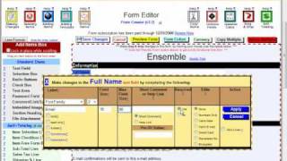 Web Form Builder - Making changes to items on your web form