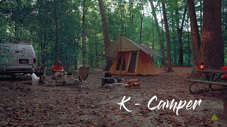 Relaxing Camping Forest | SpringbarTraveler Tent | K- Camper, ( ASMR )