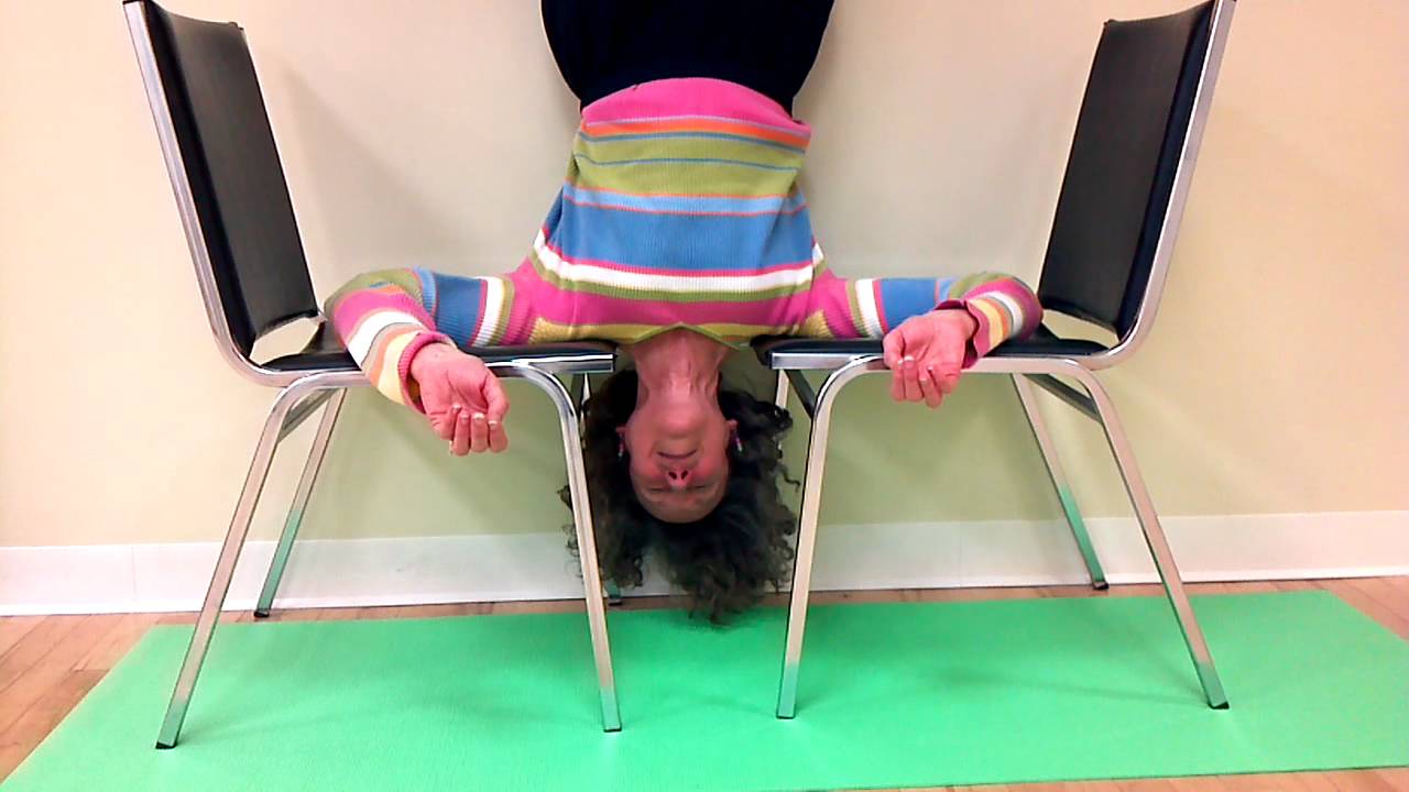 Headstand Using Chairs Headstand Using Chairs