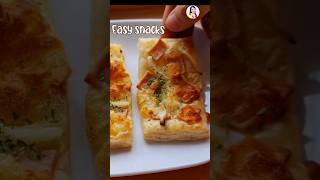 Only one sheet of puff pastry! Easy snack recipe for kids ! Mouth watering snack recipe  #food