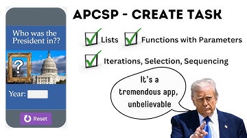 Easy AP Computer Science Principles Create Task - President Portraits #apcsp #programming #trump