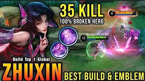 35 Kills!! New Hero Zhuxin Best Build and Emblem!! - Build Top 1 Global Zhuxin MLBB