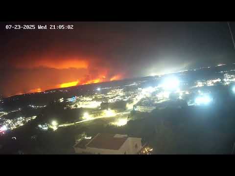 Timelapse Of The Malia Fire Limassol Cyprus 23 24 July 2025