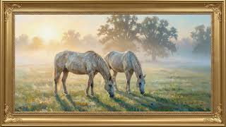 Horses at Sunrise in Silent Beauty | 2 Hours No Music | TV Art Screensaver 4K screenshot 5