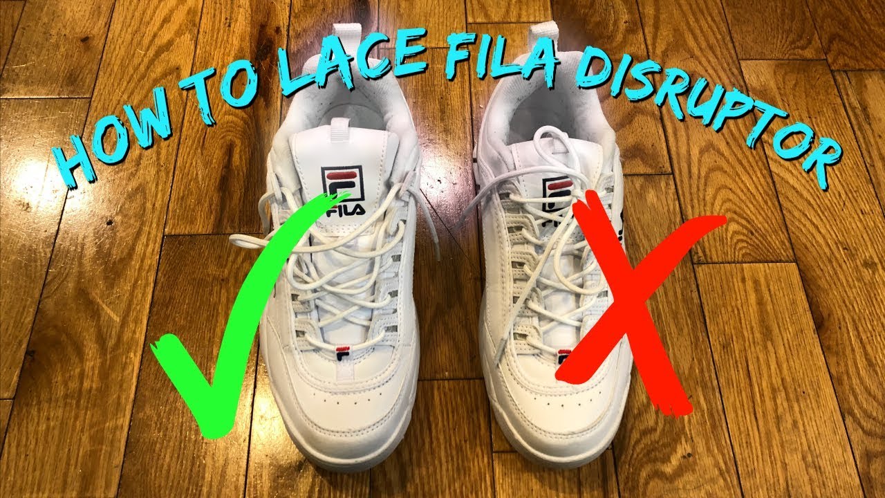 How to Lace Fila Disruptor - YouTube