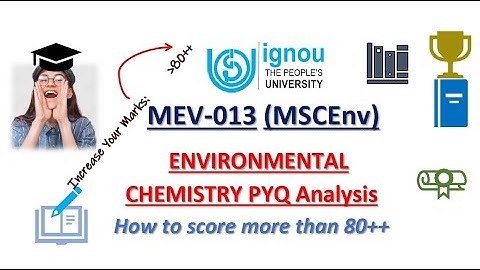MEV013 Environmental Chemistry: Smart Work