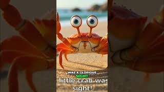 Funny Crab Scuttles Away: Kids Laughing on the Beach! #shorts