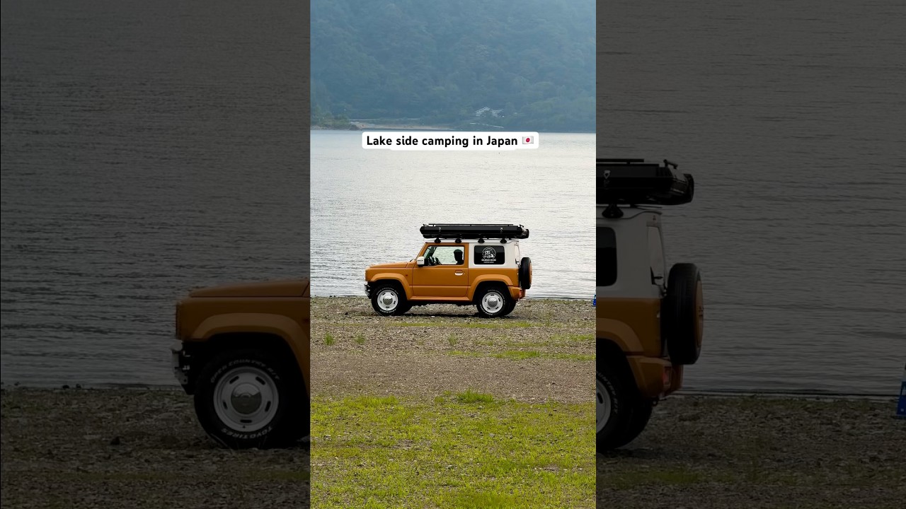 Lakeside camping in Japan 🇯🇵❤️ #vanlifewithravi #japanvanlife #campping