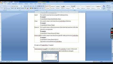 ComboBox Control in Vb.net