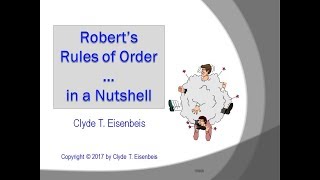 ND Academy, Robert's Rules of Order ... in a Nutshell?