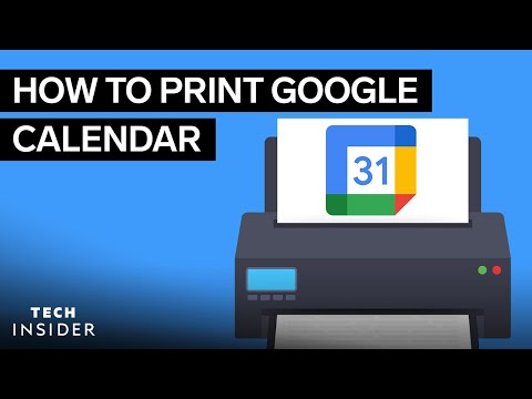 Google 캘린더를 인쇄하는 방법