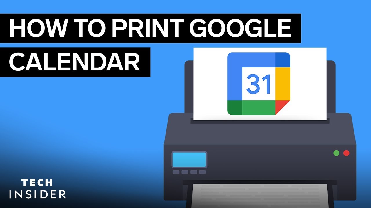 How To Print Google Calendar