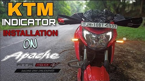 Apache RTR 160/180/200 4v KTM INDICATOR modifiation | Without any clamps or washer | Detailed video