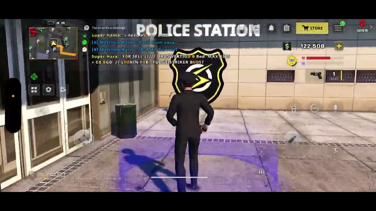 Aiming gun at Pedestrians 