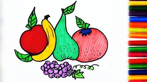 Learning Colors of Tasty Apple Banana Pear Grape | Magical Pen Fruits FOR KIDS Video