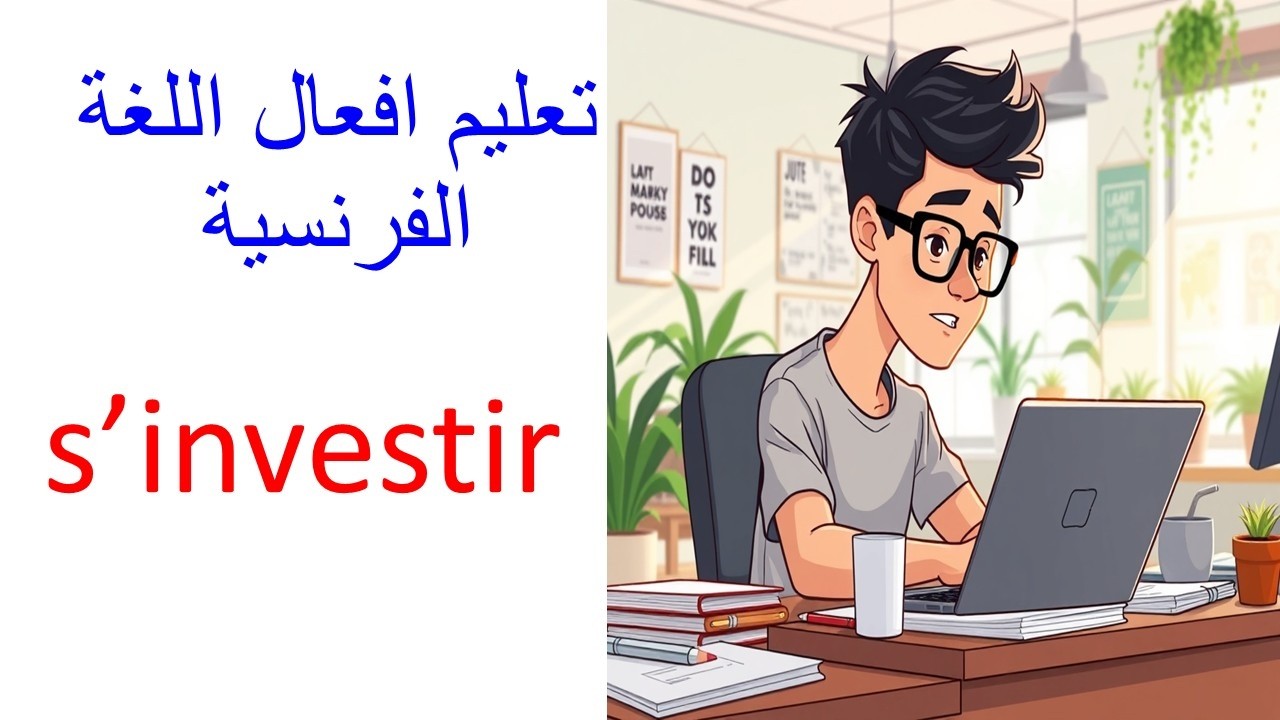 تعلم أفعال اللغة الفرنسية الاكثر استعمالا learn french Verbs Conjugation verbe s’investir