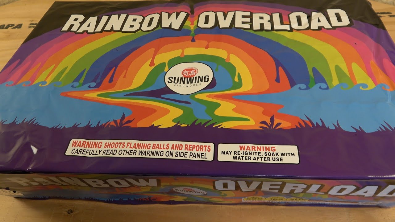 Rainbow Overload 168 shot 500g zipper cake by Sunwing - YouTube