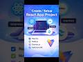 Learn to create react app in 25 secs.no confusion clear steps.comment "SETUP" for complete docx file