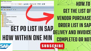 How to download Purchase Order List from SAP II Get PO List from SAP II