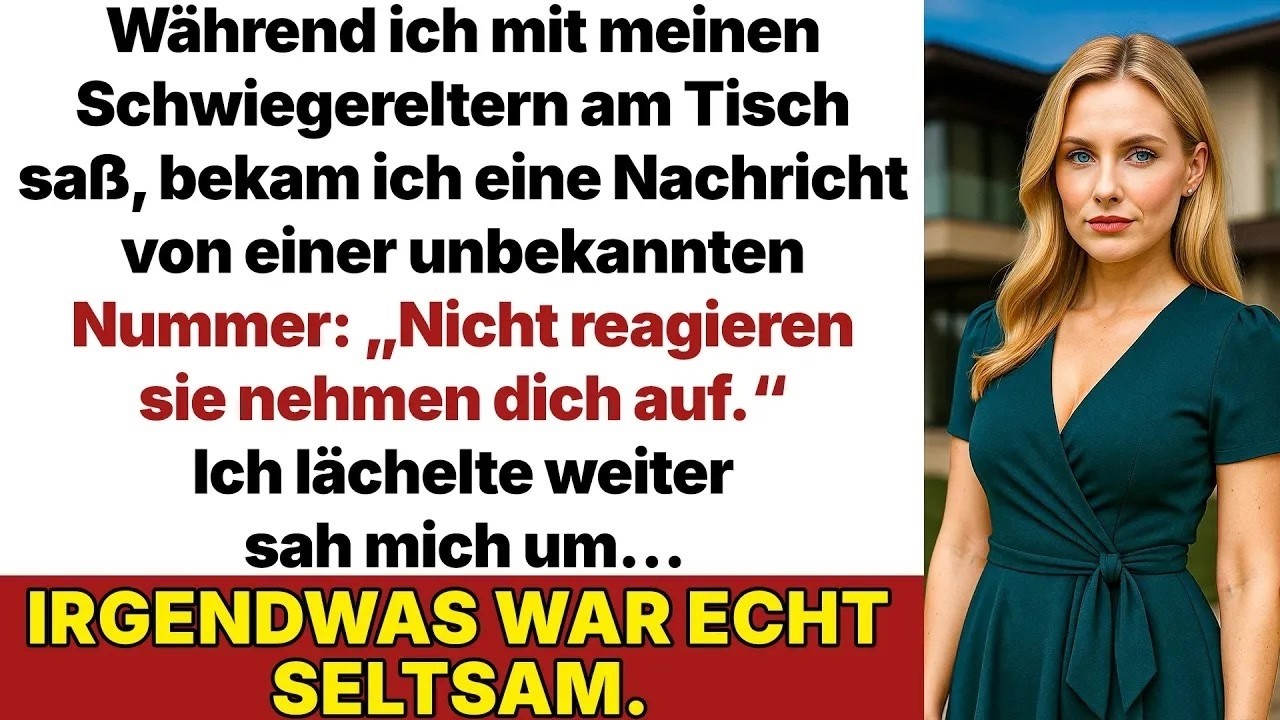 „Reagiere nicht, du wirst gefilmt.“ Diese Nachricht bekam ich mitten beim Essen mit meinen Schwiegereltern – von einer unbekannten Nummer. Ich lächelte weiter, aber mir wurde kalt, denn ich...