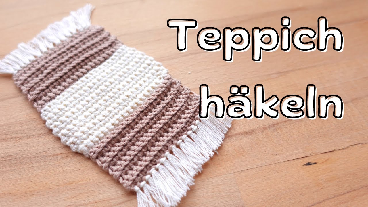 Miniatur Teppich häkeln | Puppenmöbel