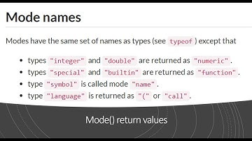 R 3 | Understanding  typeof class and mode functions | Difference explained