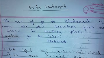 Goto statement in c programming | goto jump statement syntax