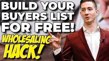 Build Your Cash Buyers List for FREE! Top 3 Ways To Build  a Wholesale Cash Buyer List 🤑
