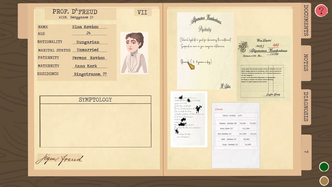 FREUD'S BONES-THE GAME\ THE CLINICAL FOLDER