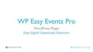 WP Easy Events WordPress Plugin - Easy Digital Downloads Extension