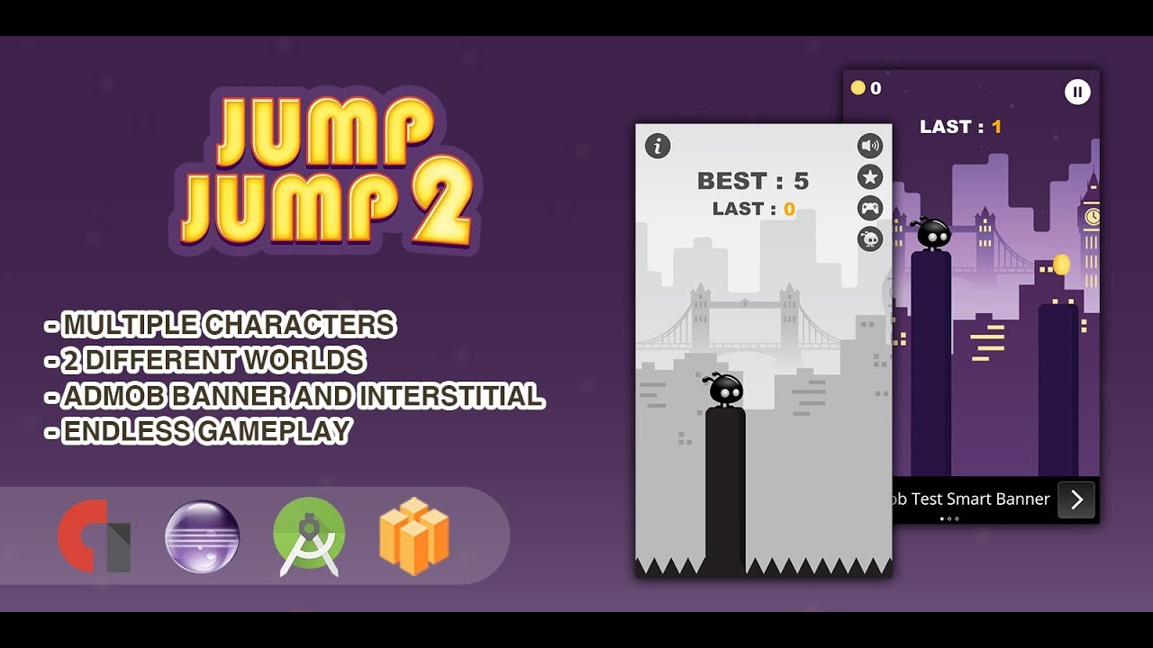 Jump Jump 2 - BUILDBOX TEMPLATE + Android Code Source + ISO Code Source ...