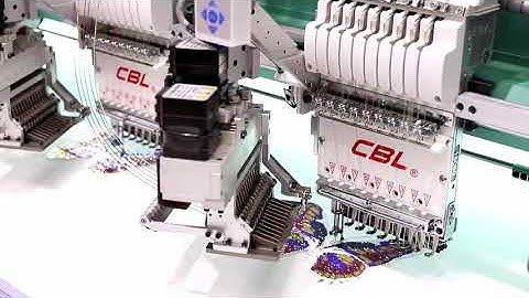 CBL single head machine with mixed sequin and beads devices