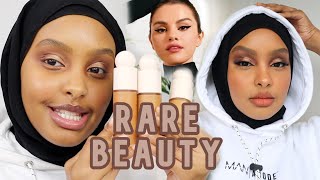 I Finally Tried RARE BEAUTY BY SELENA GOMEZ!! *Full Face Of First Impressions* | Jasmine Egal