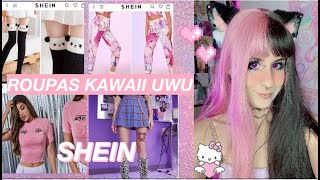 SHEIN/Provando roupas kawaii uwu TAMANHO XS 