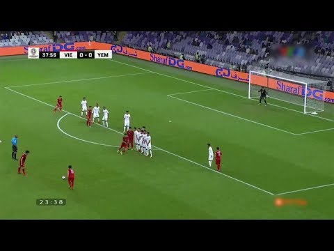 SIÊU PHẨM SÚT PHẠT CỦA QUANG HẢI - VIETNAM VS YEMEN (2-0)