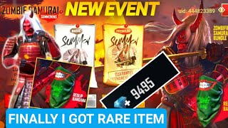 Free Fire New Zombie Samurai Event I Got Rare Item || Get Samurai Bundle And Scarf