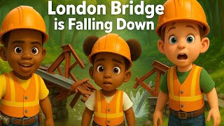 London Bridge Is Falling Down 😮 | Kids Build a Super Bridge! | Fun 3D Construction Song for Children